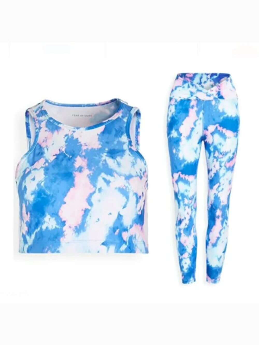 Like New Year of Ours Cross Waist Band Tie Dye Leggings Size Small - Picture 7 of 7